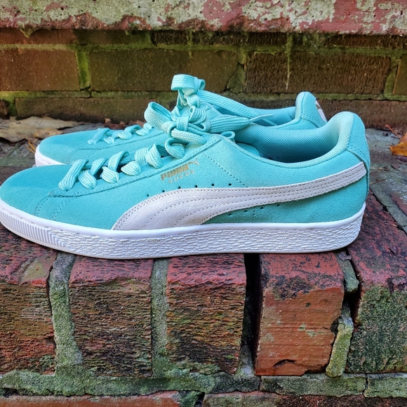 Puma Green and White Sneakers Suede Classic - Picture 2 of 9